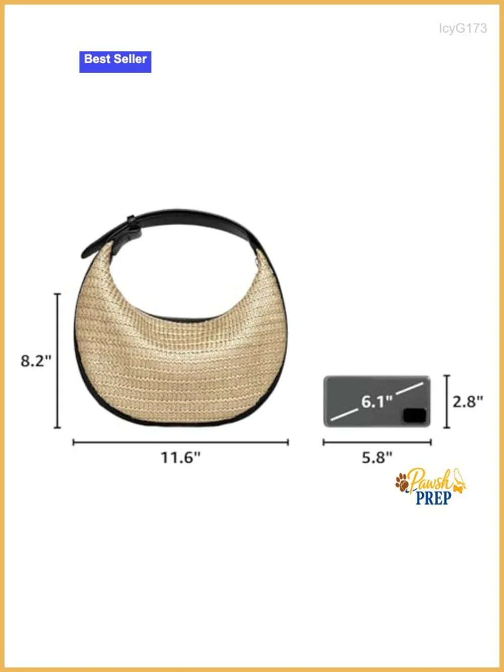 Handwoven Straw Hobo Shoulder Bag Purse Crossbody Women